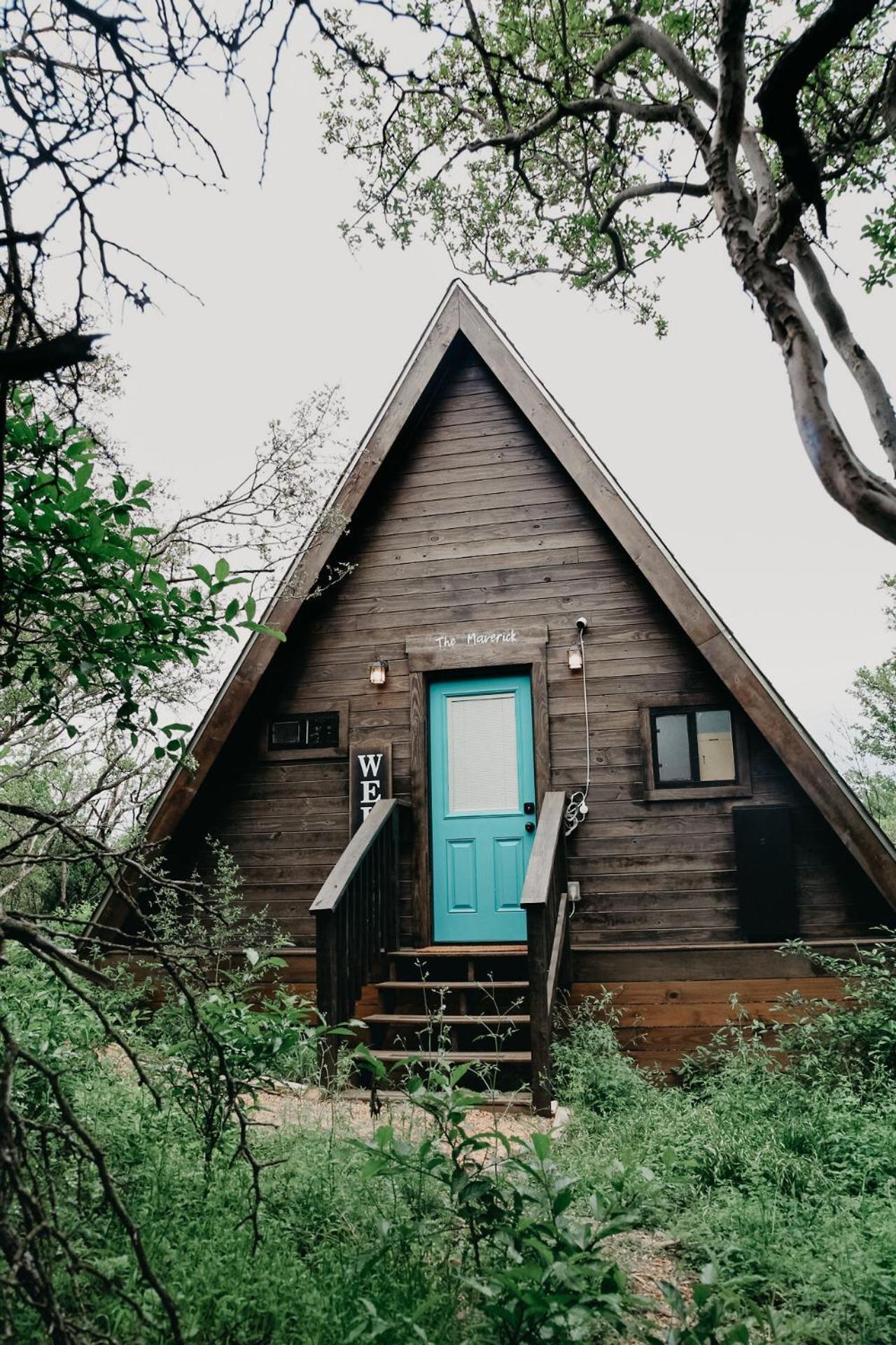 The Maverick: A-Frame W/ Hammock And Tree Top View Нью Браунфелс Экстерьер фото